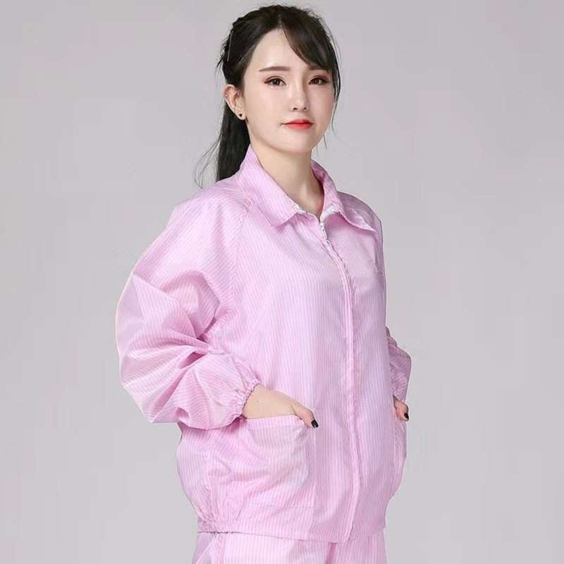 Antistatic Top Short Dust-free Jacket Lapel Overalls,Size:XXL(White)