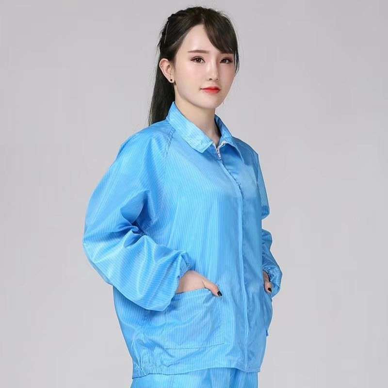 Antistatic Top Short Dust-free Jacket Lapel Overalls,Size:XXL(White)