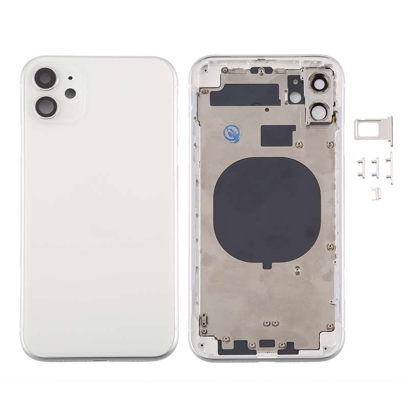 Back Housing Cover with SIM Card Tray & Side keys & Camera Lens for iPhone 11(Green)
