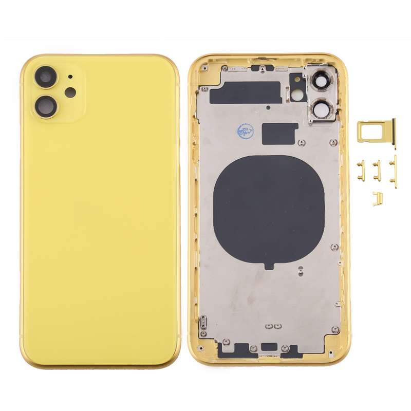 Back Housing Cover with SIM Card Tray & Side keys & Camera Lens for iPhone 11(Green)