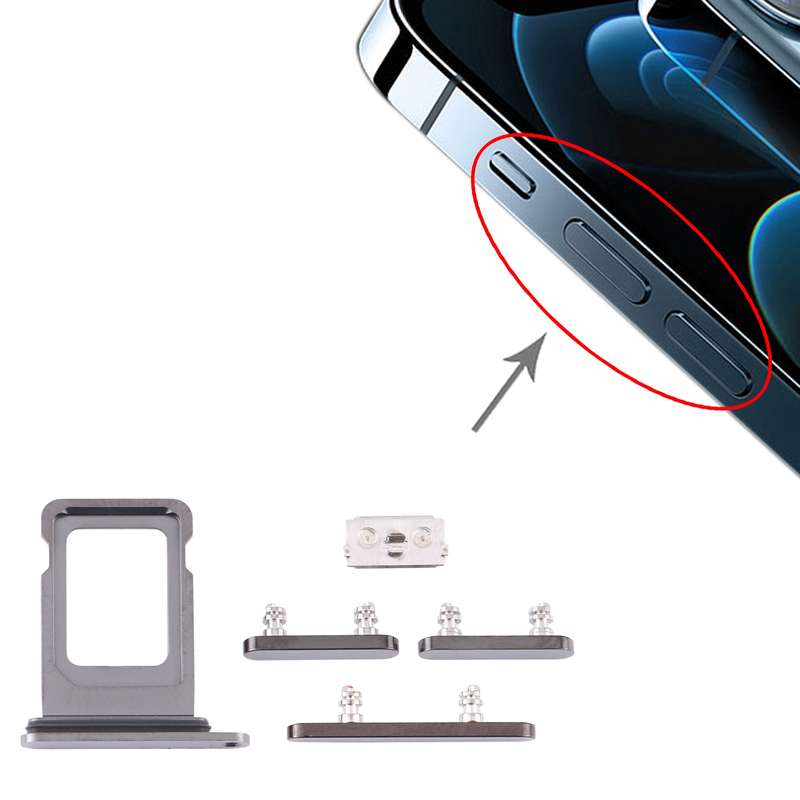 SIM Card Tray + Side Keys for iPhone 12 Pro(Gold)