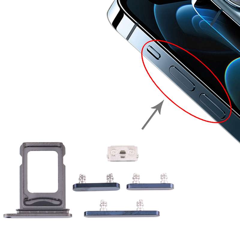 SIM Card Tray + SIM Card Tray + Side Keys for iPhone 12 Pro(White)