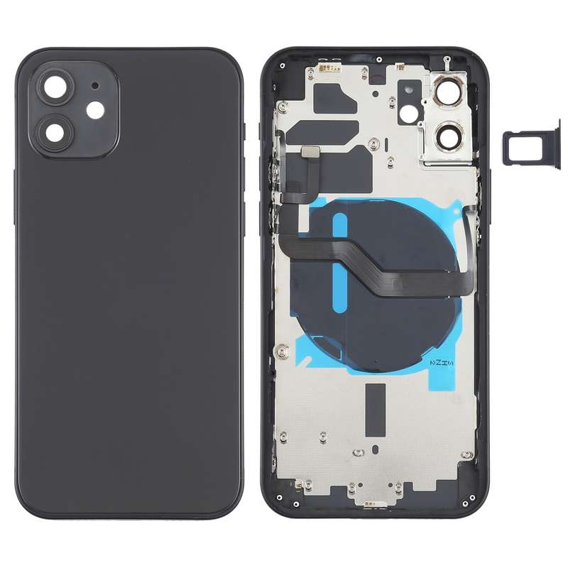 Battery Back Cover (with Side Keys & Card Tray & Power + Volume Flex Cable & Wireless Charging Modul