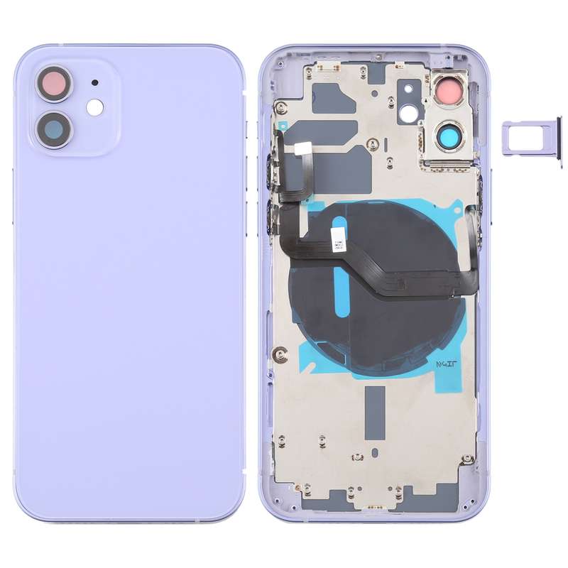 Battery Back Cover (with Side Keys & Card Tray & Power + Volume Flex Cable & Wireless Charging Modul