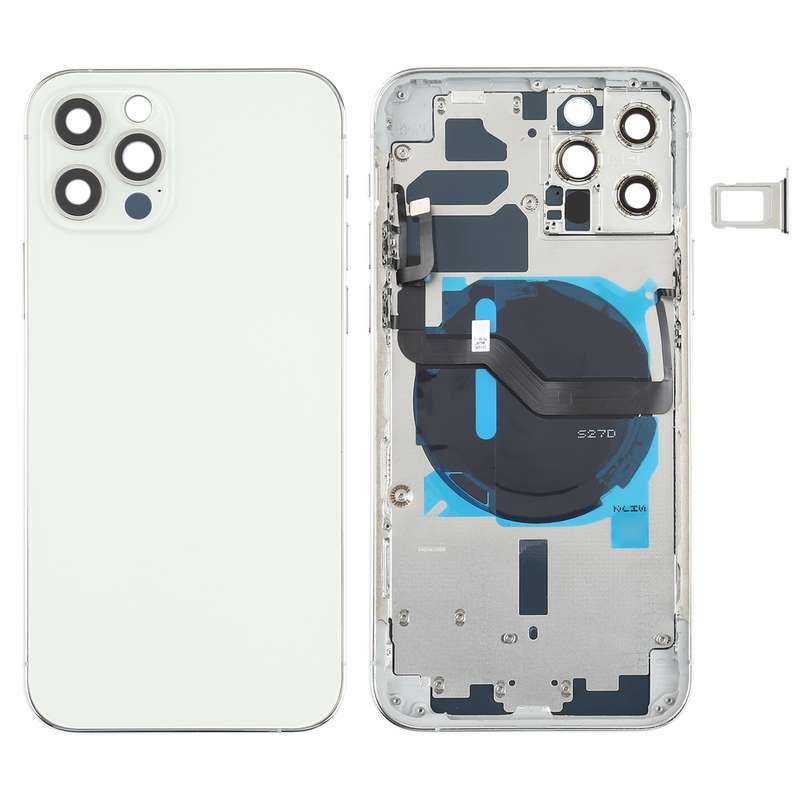 Battery Back Cover (with Side Keys & Card Tray & Power + Volume Flex Cable & Wireless Charging Modul
