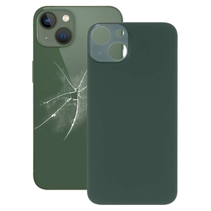 Easy Replacement Big Camera Hole Glass Back Battery Cover for iPhone 13(Black)