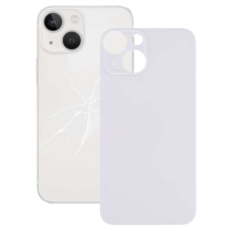 Easy Replacement Big Camera Hole Glass Back Battery Cover for iPhone 13 mini(Green)