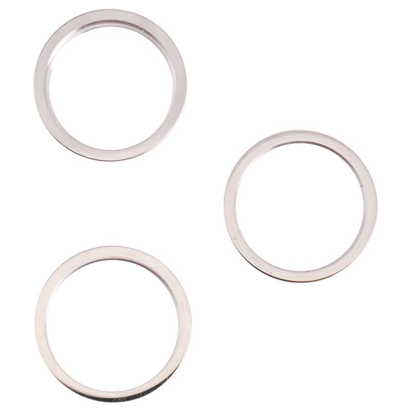 3 PCS Rear Camera Glass Lens Metal Outside Protector Hoop Ring for iPhone 13 Pro(Gold)