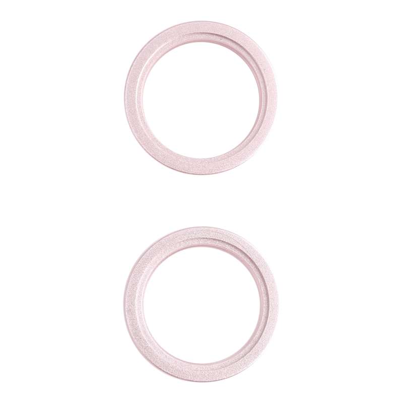 2 PCS Rear Camera Glass Lens Metal Outside Protector Hoop Ring for iPhone 13 mini(White)