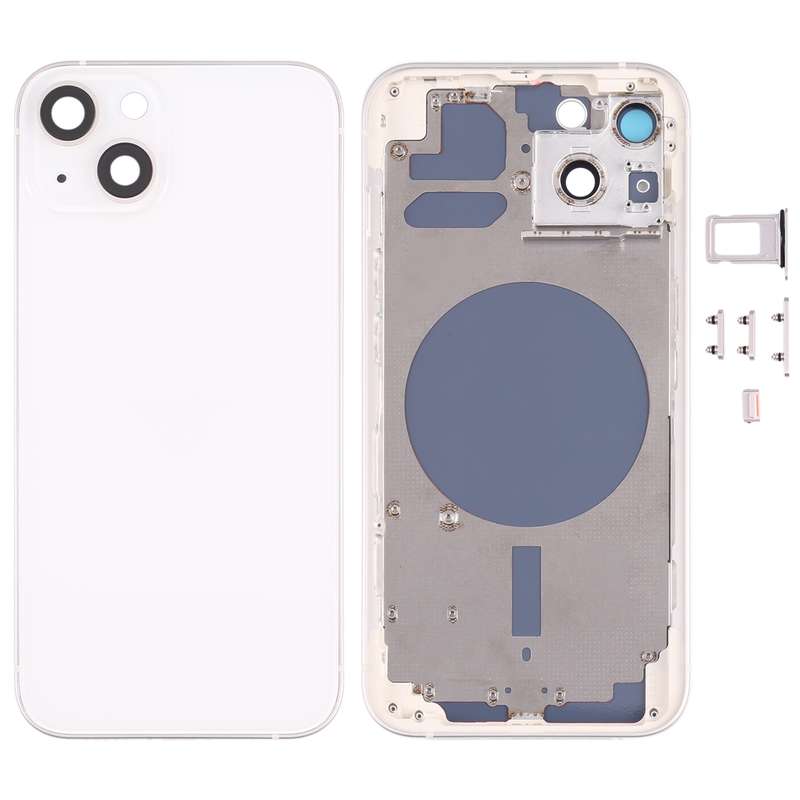 Back Housing Cover with SIM Card Tray & Side Keys & Camera Lens for iPhone 13(Black)
