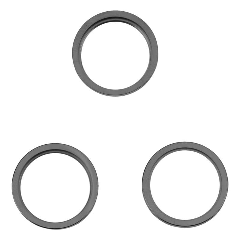 For iPhone 14 Pro Max 3PCS Rear Camera Glass Lens Metal Outside Protector Hoop Ring(Gold)