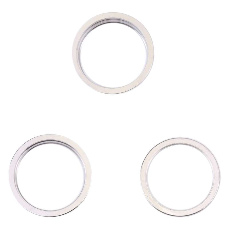 For iPhone 14 Pro Max 3PCS Rear Camera Glass Lens Metal Outside Protector Hoop Ring(Gold)