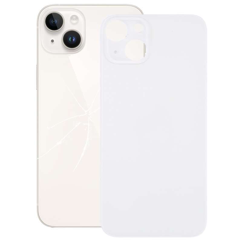 Easy Replacement Big Camera Hole Glass Back Battery Cover for iPhone 14(Blue)