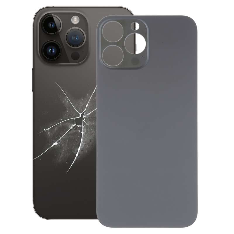 Easy Replacement Big Camera Hole Glass Back Battery Cover for iPhone 14 Pro Max(White)