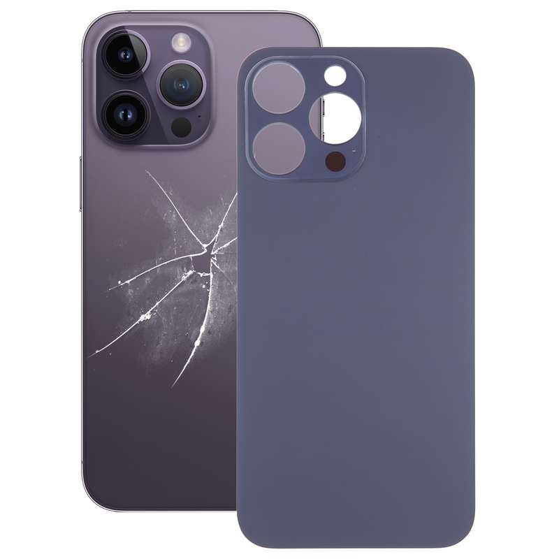 Easy Replacement Big Camera Hole Glass Back Battery Cover for iPhone 14 Pro Max(White)