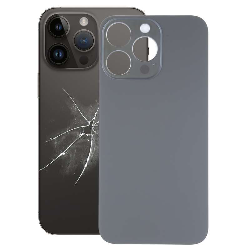 Easy Replacement Big Camera Hole Glass Back Battery Cover for iPhone 14 Pro(Purple)