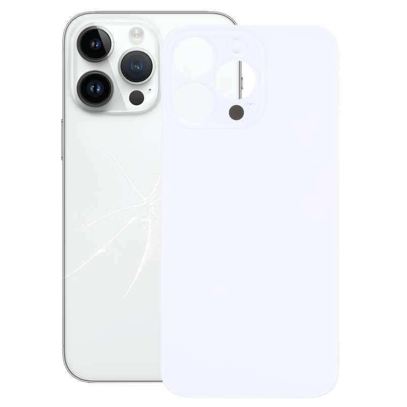 Easy Replacement Big Camera Hole Glass Back Battery Cover for iPhone 14 Pro(Purple)
