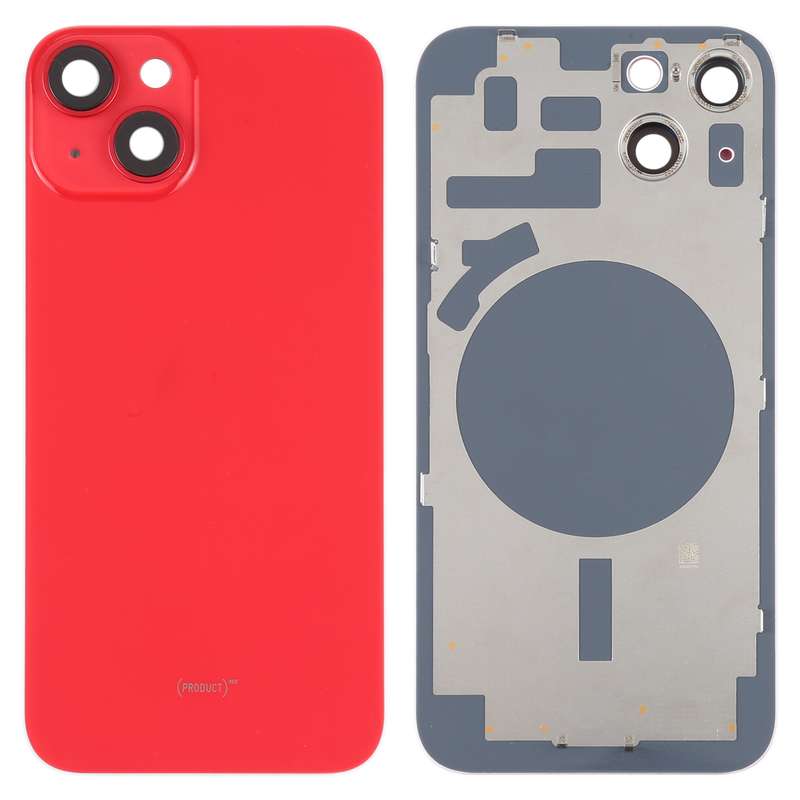 For iPhone 14 Back Housing Cover with Camera Lens(White)