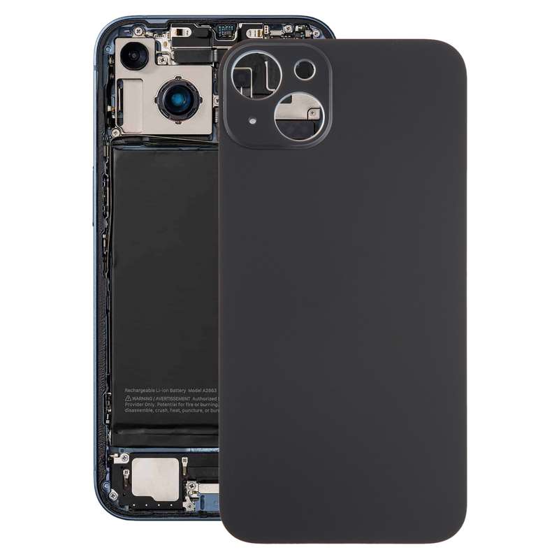 For iPhone 15 Plus Glass Battery Back Cover(Blue)