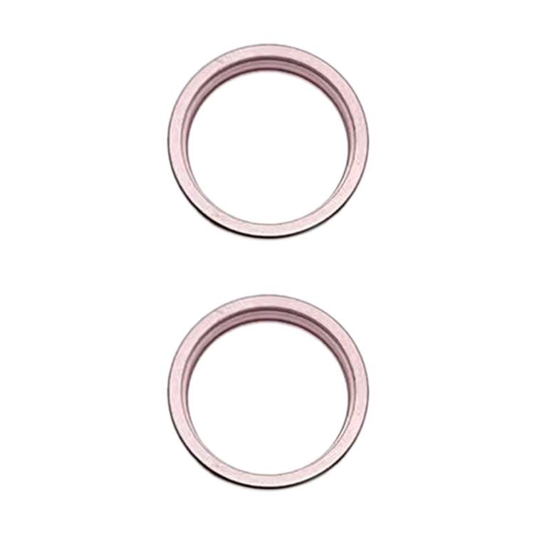 For iPhone 15 / 15 Plus 2pcs/set Rear Camera Glass Lens Metal Outside Protector Hoop Ring (Black)