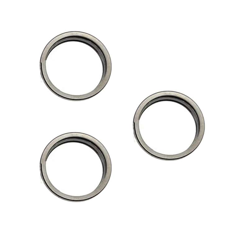 For iPhone 15 Pro / 15 Pro Max 3pcs/set Rear Camera Glass Lens Metal Outside Protector Hoop Ring (Bl