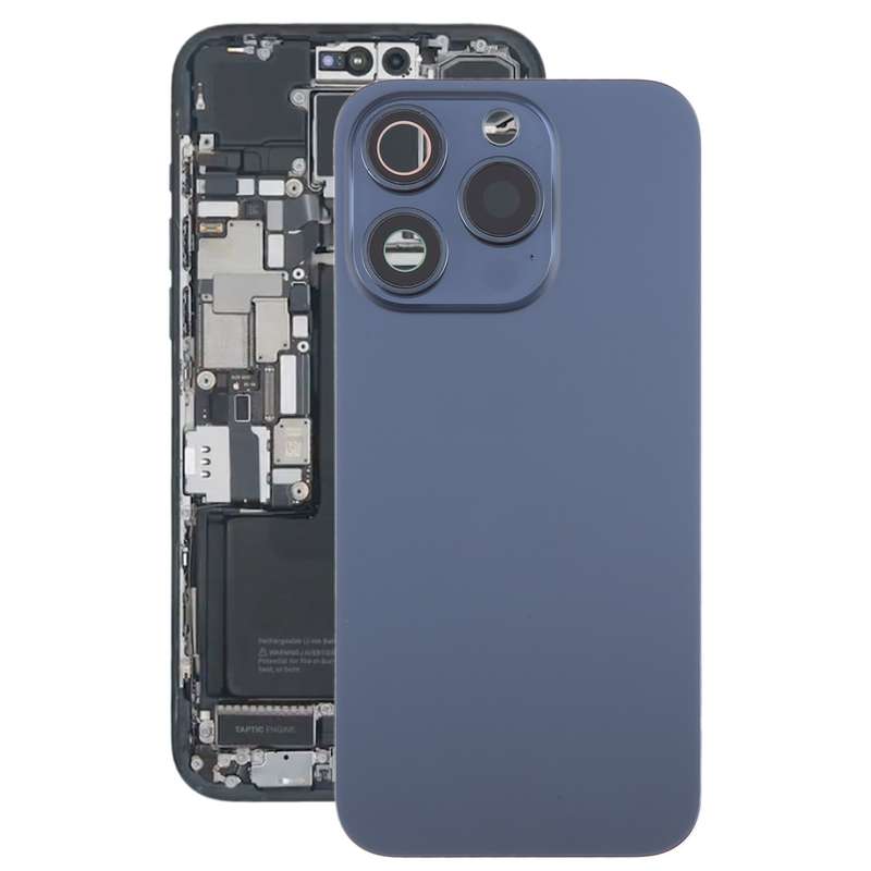 For iPhone 15 Pro Max Battery Back Cover with Camera Lens Cover + MagSafe Magnet(Black)