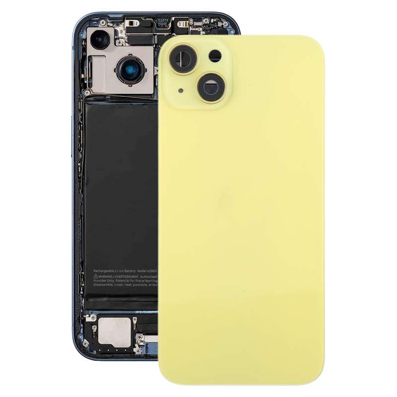 For iPhone 14 Plus EU Version Battery Back Cover with Middle Frame(Black)