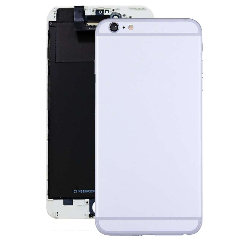 Full Housing Back Cover with Power Button & Volume Button Flex Cable for iPhone 6 Plus(Grey)