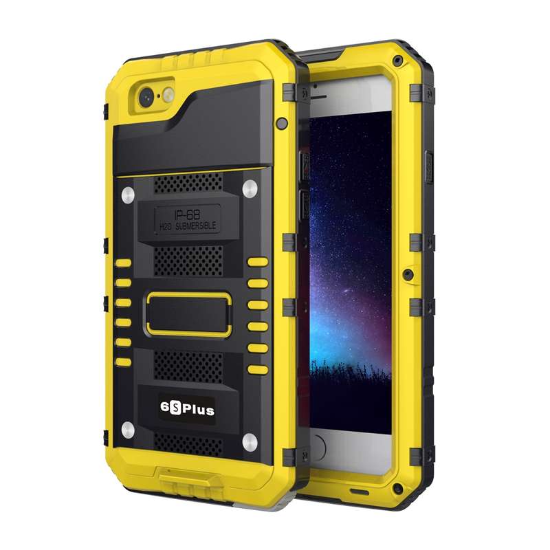 Waterproof Dustproof Shockproof Zinc Alloy + Silicone Case for iPhone 6 Plus & 6s Plus (Black)