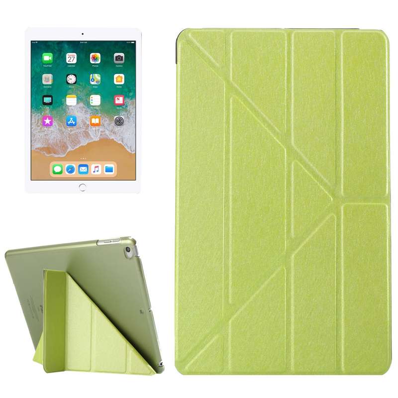 For iPad 9.7 (2018) & iPad 9.7 (2017) & iPad Air Silk Texture Horizontal Deformation Flip Leather Ca