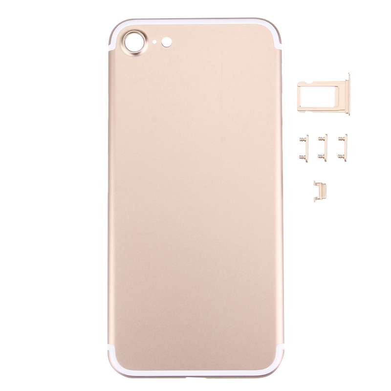 5 in 1 for iPhone 7 (Back Cover + Card Tray + Volume Control Key + Power Button + Mute Switch Vibrat