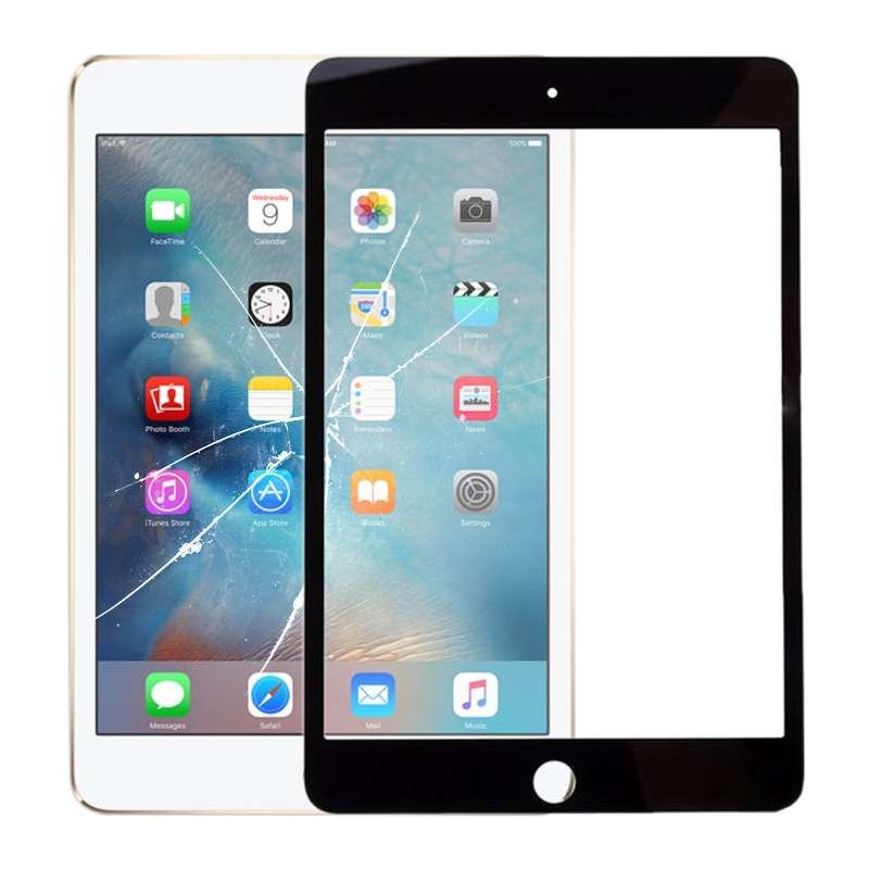 Front Screen Outer Glass Lens for iPad Mini 4 A1538 A1550 (Black)