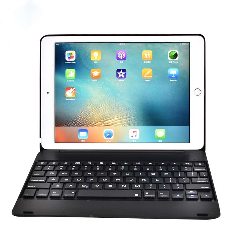 For iPad Pro 9.7 inch / iPAD Air 2 Horizontal Flip Tablet Case + Bluetooth Keyboard(Rose Gold)