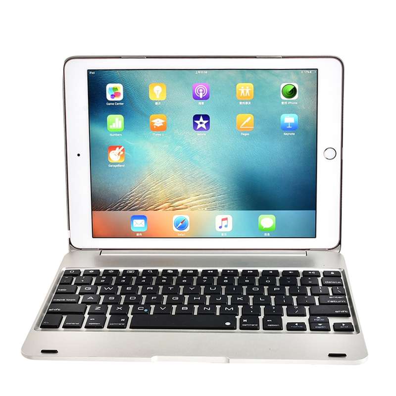 For iPad Pro 9.7 inch / iPAD Air 2 Horizontal Flip Tablet Case + Bluetooth Keyboard(Rose Gold)