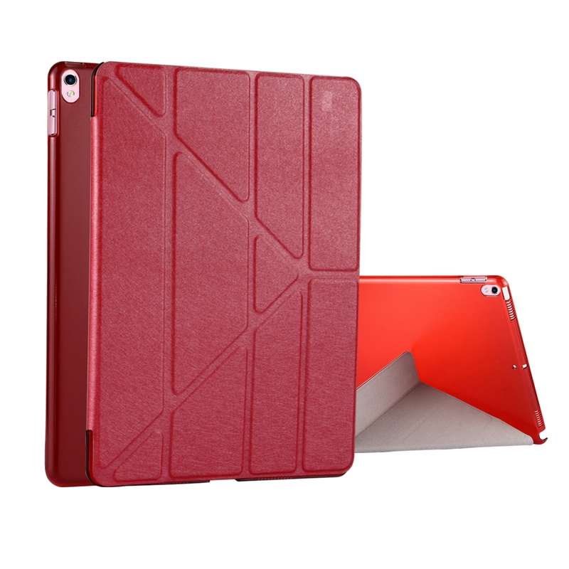 For iPad Pro 10.5 inch Silk Texture Horizontal Deformation Flip Leather Case with 4-folding Holder &