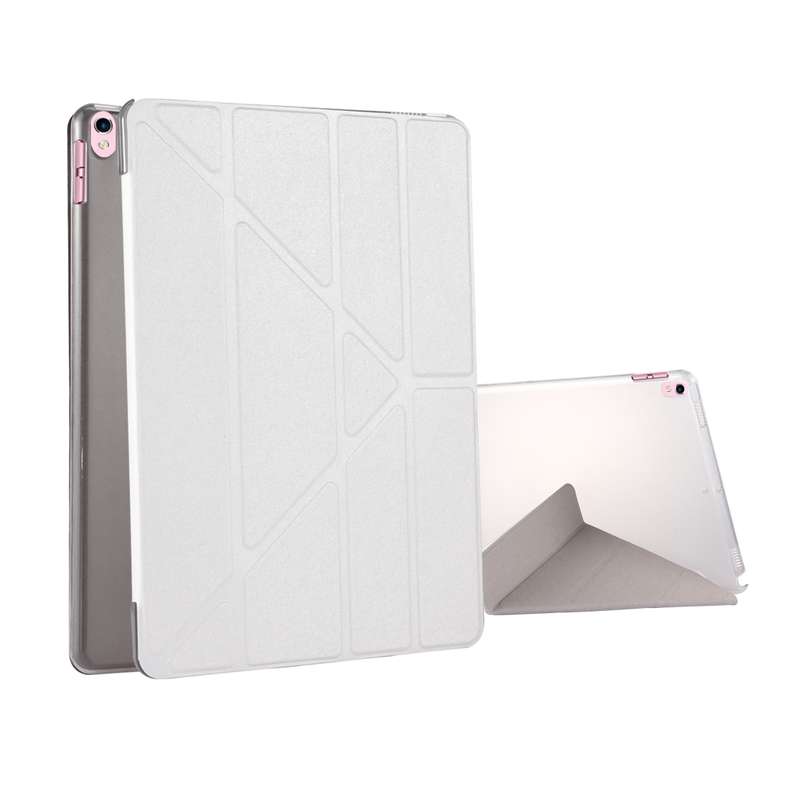 For iPad Pro 10.5 inch Silk Texture Horizontal Deformation Flip Leather Case with 4-folding Holder &