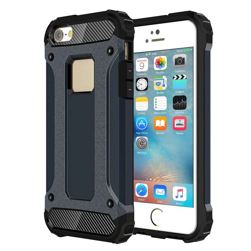 Tough Armor TPU + PC Combination Case for iPhone SE & 5 & 5s(Red)