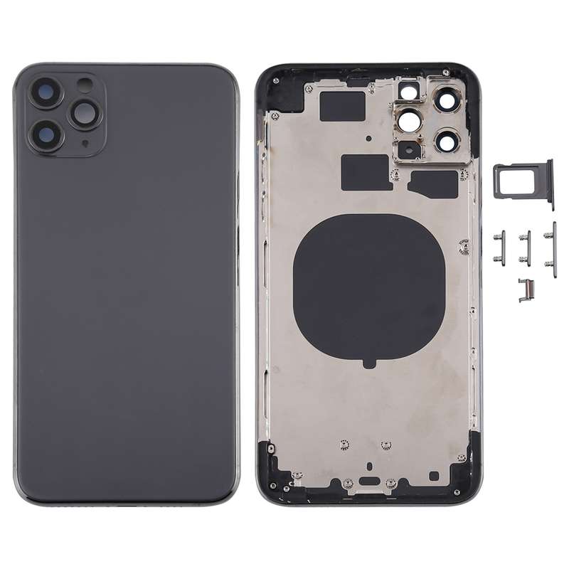 Back Housing Cover with SIM Card Tray & Side keys & Camera Lens for iPhone 11 Pro Max(Green)