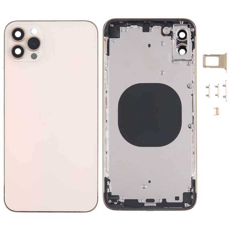 Back Housing Cover with Appearance Imitation of iP13 Pro Max for iPhone XS Max(Black)