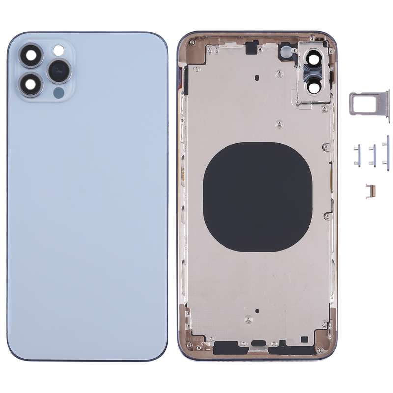Back Housing Cover with Appearance Imitation of iP13 Pro Max for iPhone XS Max(Black)