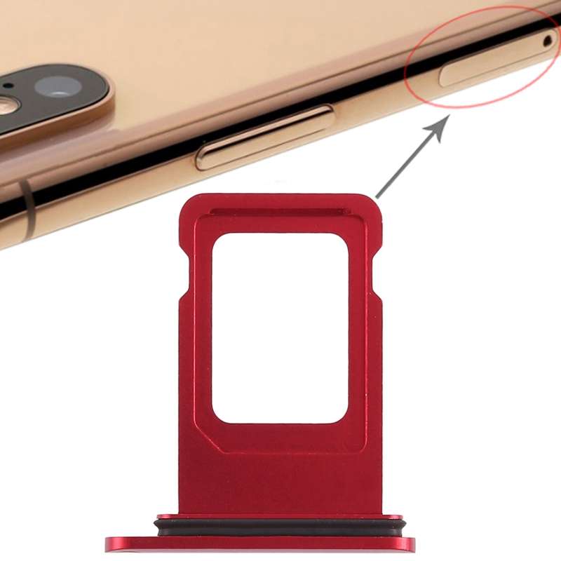 Double SIM Card Tray for iPhone XR (Double SIM Card)(Black)