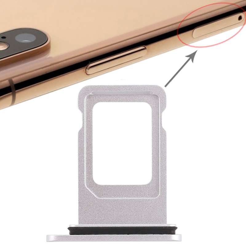 Double SIM Card Tray for iPhone XR (Double SIM Card)(Black)
