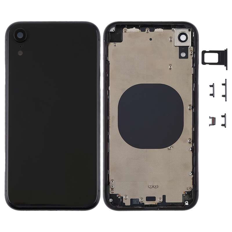 Back Housing Cover with Camera Lens & SIM Card Tray & Side Keys for iPhone XR(Coral)