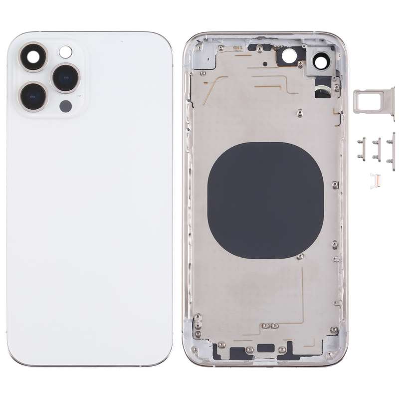 Stainless Steel Material Back Housing Cover with Appearance Imitation of iP13 Pro for iPhone XR(Gold