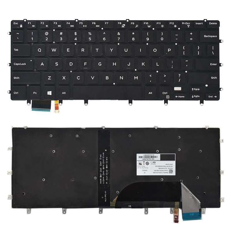 US Keyboard with Backlight for Dell xps 15 9550 9560 (Black)
