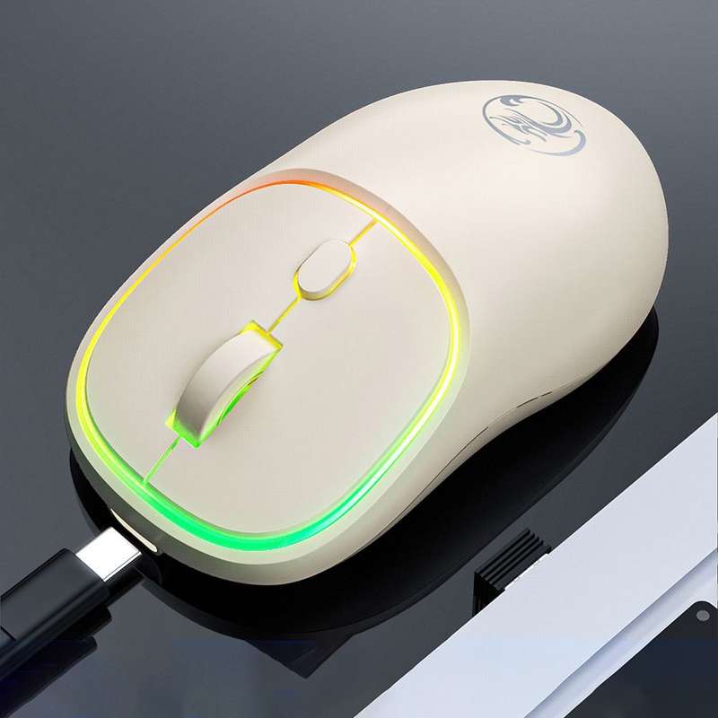 iMICE W-618 Rechargeable 4 Buttons 1600 DPI 2.4GHz Silent Wireless Mouse for Computer PC Laptop (Blu