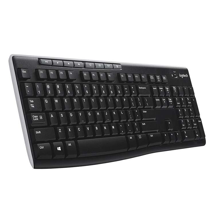 Logitech K270 Single Wireless Ultra-thin Silent Keyboard (Black)