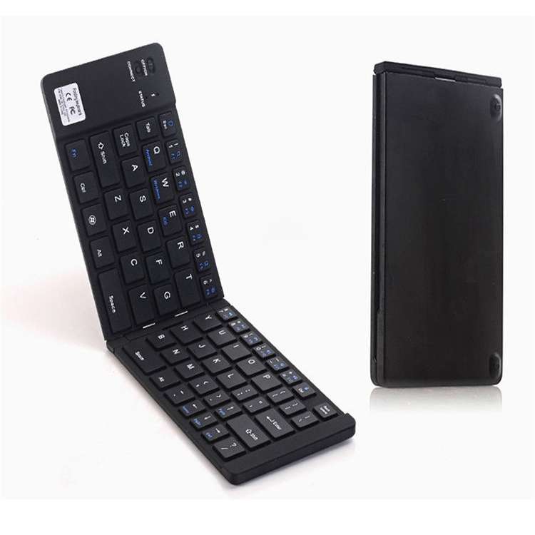 F66 Foldable Bluetooth Wireless 66 Keys Keyboard, Support Android / Windows / iOS (Silver)