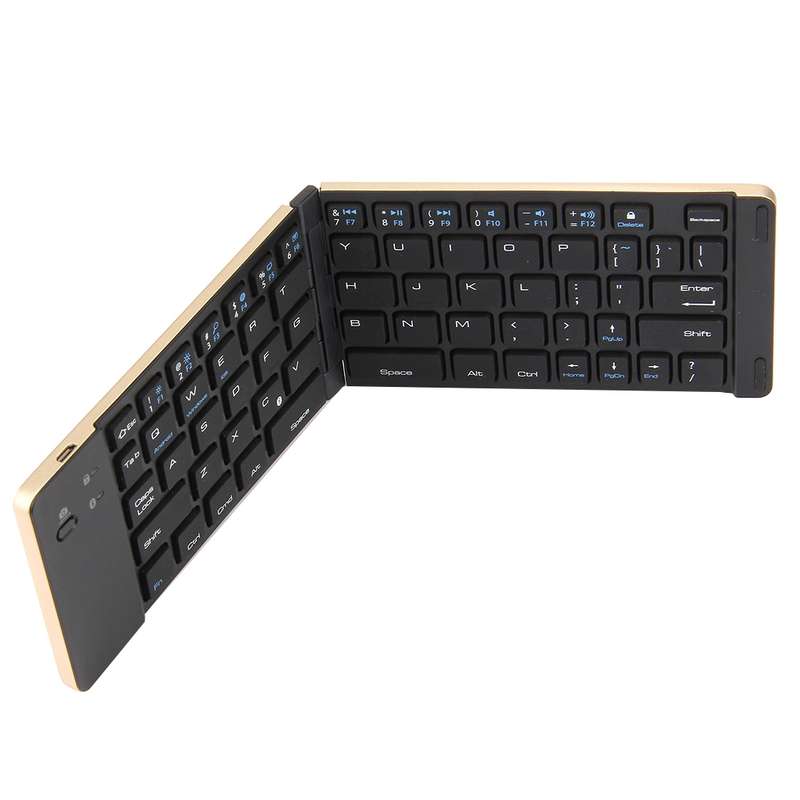 F66 Foldable Bluetooth Wireless 66 Keys Keyboard, Support Android / Windows / iOS (Silver)