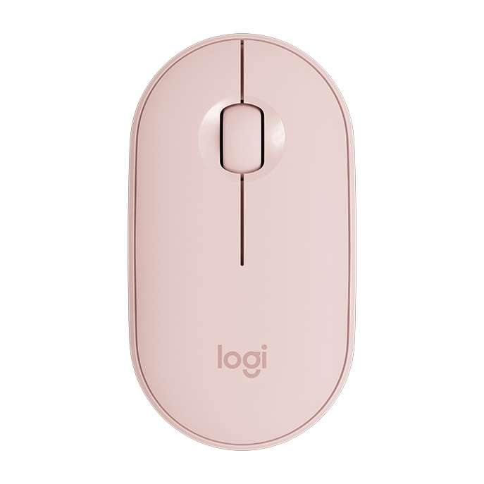 Logitech Pebble Cobblestone Shape Thin 3-keys 1000DPI Mute Wireless Bluetooth Optical Mouse, Wirele